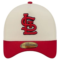 Casquette ajustée New Era crème pour homme, modèle 59FORTY, logo chromé des Cardinals de Saint-Louis