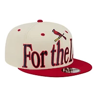 Casquette snapback New Era crème pour homme, modèle St. Louis Cardinals, oversize, avec slogan 9FIFTY.