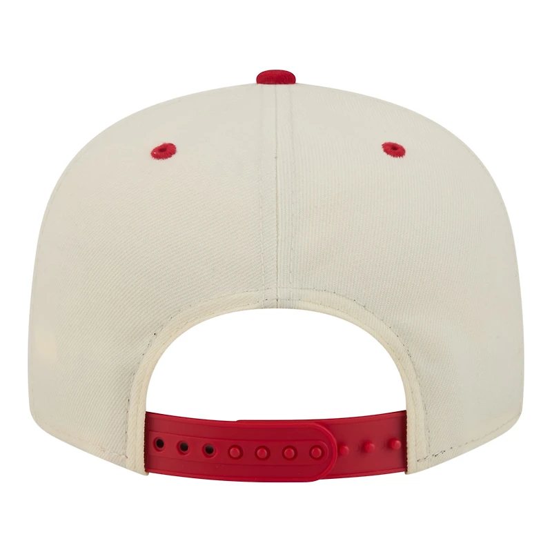 Men's New Era Cream St. Louis Cardinals Oversized Slogan 9FIFTY Snapback Hat