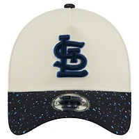 Men's New Era  Cream St. Louis Cardinals Speckle A-Frame 9FORTY Adjustable Hat