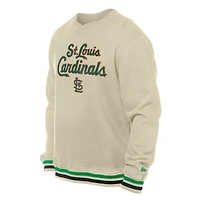 Men's New Era  Cream St. Louis Cardinals Patrick's Day Twill Pullover Sweatshirt