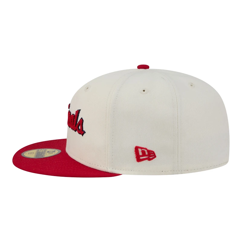 Men's New Era Cream St. Louis Cardinals Two-Tone Stitch 59FIFTY Fitted Hat