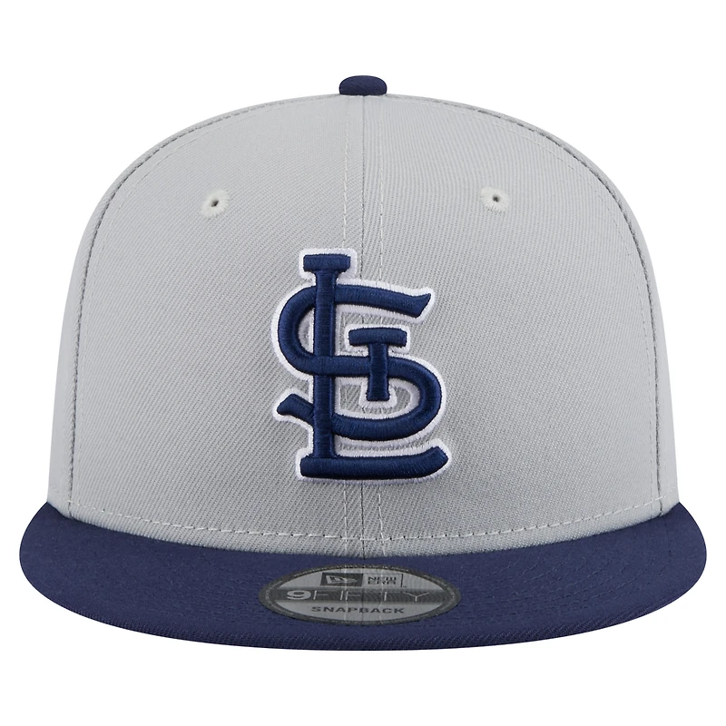 Men's New Era Gray/Navy St. Louis Cardinals 2-Tone Color Pack 9FIFTY Snapback Hat