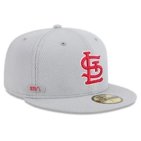 Men's New Era Gray St. Louis Cardinals 2025 MLB Clubhouse 59FIFTY Fitted Hat