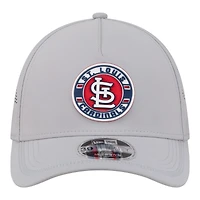 Men's New Era Gray St. Louis Cardinals Patch 39THIRTY A-Frame M-Crown Perforated Flex Hat