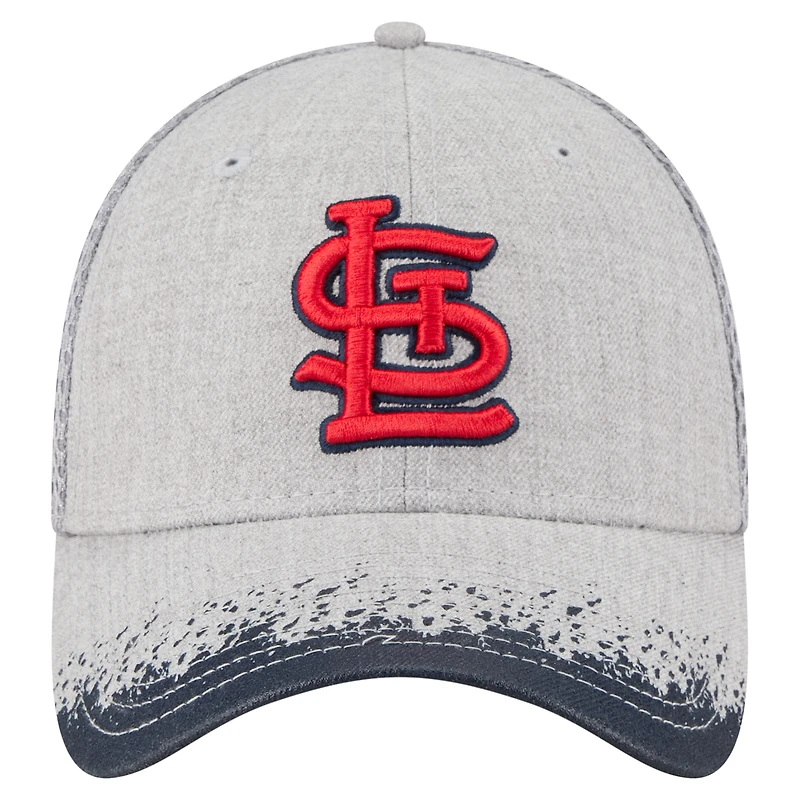 Men's New Era Gray St. Louis Cardinals Visor Paint Splatter 39THIRTY Flex Hat