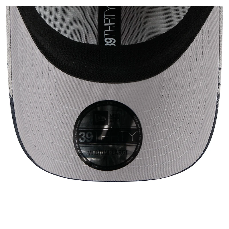 Men's New Era Gray St. Louis Cardinals Visor Paint Splatter 39THIRTY Flex Hat