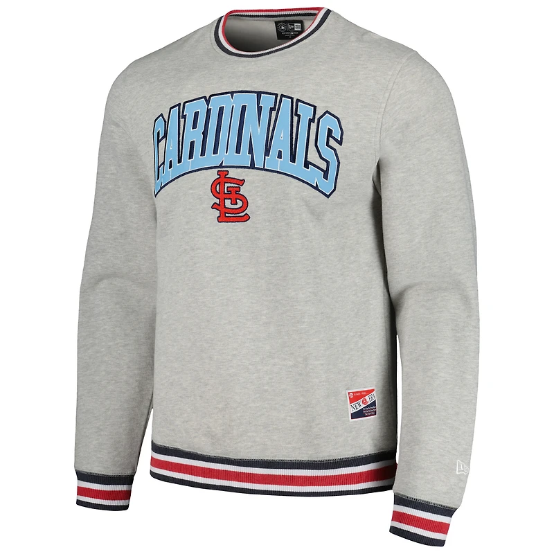 Sweat-shirt à enfiler classique Throwback des Cardinals de St. Louis gris chiné New Era pour hommes
