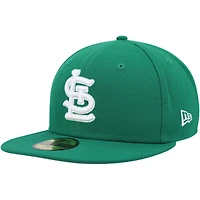 Casquette ajustée 59FIFTY pour homme avec logo blanc des Cardinals de Saint-Louis Kelly New Era