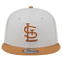 Men's New Era Khaki/Brown St. Louis Cardinals Color Pack Two-Tone 9FIFTY Snapback Hat