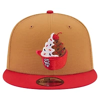 Men's New Era Khaki/Red St. Louis Cardinals Ice Cream 9FIFTY Snapback Hat