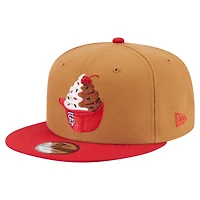 Casquette snapback New Era 9FIFTY kaki/rouge pour homme, motif glace des Cardinals de Saint-Louis