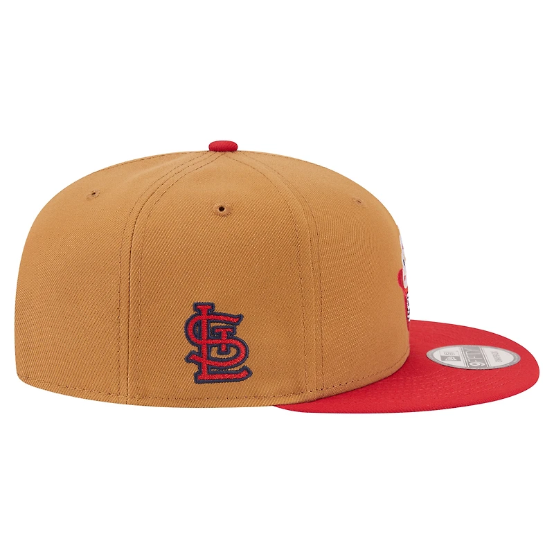 Men's New Era Khaki/Red St. Louis Cardinals Ice Cream 9FIFTY Snapback Hat