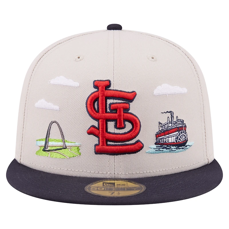 Men's New Era  Khaki St. Louis Cardinals City Icon 59FIFTY Fitted Hat