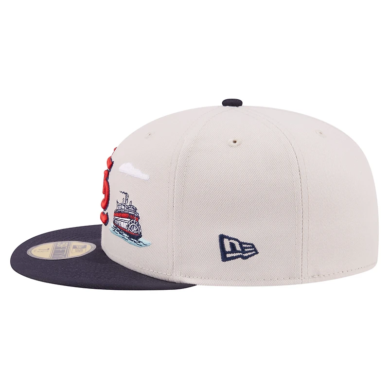 Men's New Era  Khaki St. Louis Cardinals City Icon 59FIFTY Fitted Hat