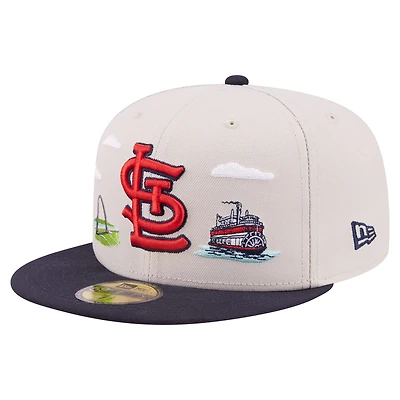 Casquette ajustée New Era 59FIFTY kaki St. Louis Cardinals City Icon pour homme