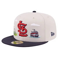 Casquette ajustée New Era 59FIFTY kaki St. Louis Cardinals City Icon pour homme