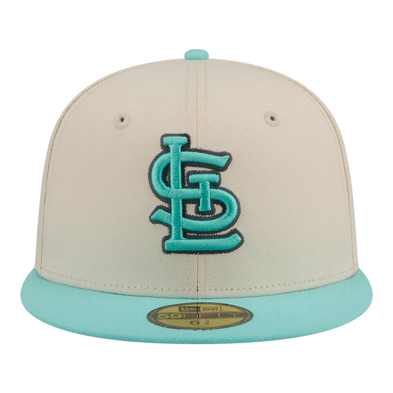 Men's New Era Turquoise/Charcoal St. Louis Cardinals Two-Tone Color Pack 59FIFTY Fitted Hat