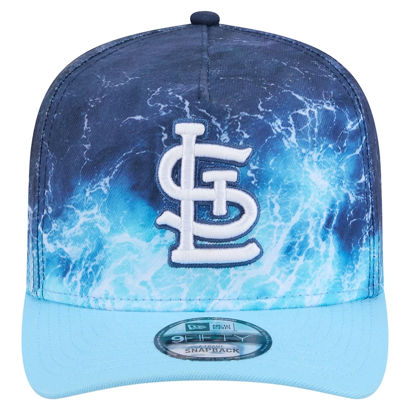 Casquette snapback New Era bleu clair St. Louis Cardinals Deep Water Pre-Curved 9FIFTY pour homme
