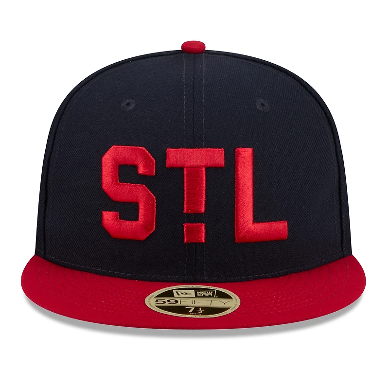Casquette ajustée New Era 59FIFTY pour homme, bleu marine et rouge, St. Louis Cardinals, intronisation au Temple de la renommée du baseball 2026