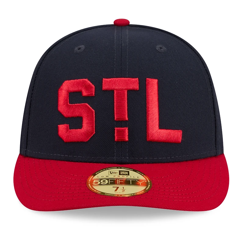 Men's New Era Navy/Red St. Louis Cardinals 2026 Baseball Hall of Fame 59FIFTY Low Profile Fitted Hat