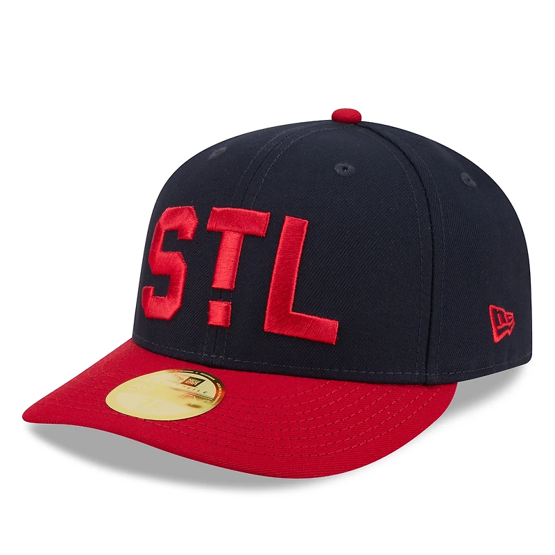 Men's New Era Navy/Red St. Louis Cardinals 2026 Baseball Hall of Fame 59FIFTY Low Profile Fitted Hat