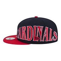 Casquette ajustable New Era 9FIFTY bleu marine/rouge pour homme, modèle St. Louis Cardinals.