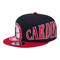 Casquette ajustable New Era 9FIFTY bleu marine/rouge pour homme, modèle St. Louis Cardinals.