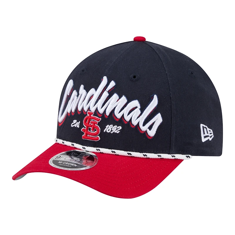 Men's New Era Navy/Red St. Louis Cardinals Team Loyal 9FORTY M-Crown Adjustable Hat
