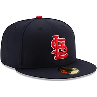 New Era Navy St.Louis Cardinals Alternate Authentic Collection On-Field - Casquette ajustée 59FIFTY