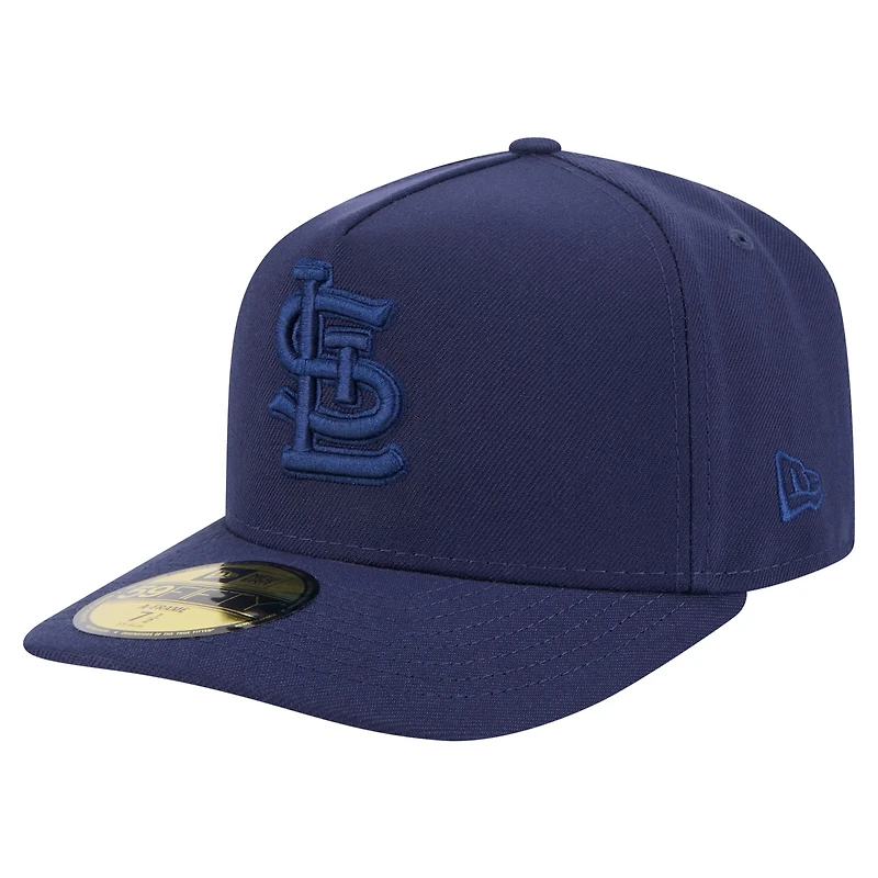 Casquette ajustée New Era 59FIFTY bleu marine pour homme, coloris A-Frame, des Cardinals de Saint-Louis
