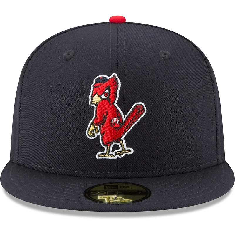 Casquette ajustée en laine 59FIFTY pour homme des St. Louis Cardinals Cooperstown Collection New Era bleu marine