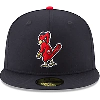 Casquette ajustée en laine 59FIFTY pour homme des St. Louis Cardinals Cooperstown Collection New Era bleu marine