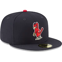 Casquette ajustée New Era 59FIFTY en laine, collection Cooperstown, St. Louis Cardinals, bleu marine
