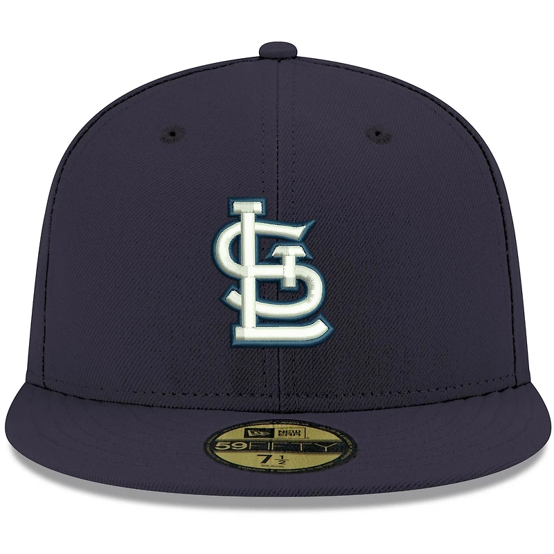 Casquette ajustée 59FIFTY bleu marine avec logo St. Louis Cardinals pour homme New Era