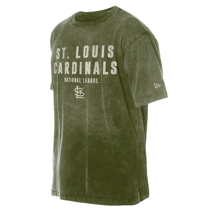 T-shirt New Era Olive pour homme, St. Louis Cardinals, Journée des forces armées 2026