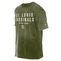 T-shirt New Era Olive pour homme, St. Louis Cardinals, Journée des forces armées 2026