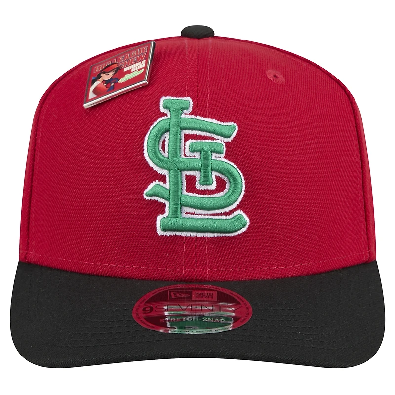 Casquette ajustable 9SEVENTY Big League Chew pour homme New Era rouge/noir des Cardinals de Saint-Louis 2024