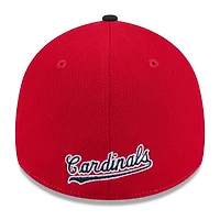 Men's New Era Red/Black St. Louis Cardinals 2025 MLB Clubhouse 39THIRTY Flex Hat