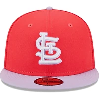 Casquette ajustée 59FIFTY Spring Color Two-Tone pour homme des Cardinals de Saint-Louis New Era rouge/lavande