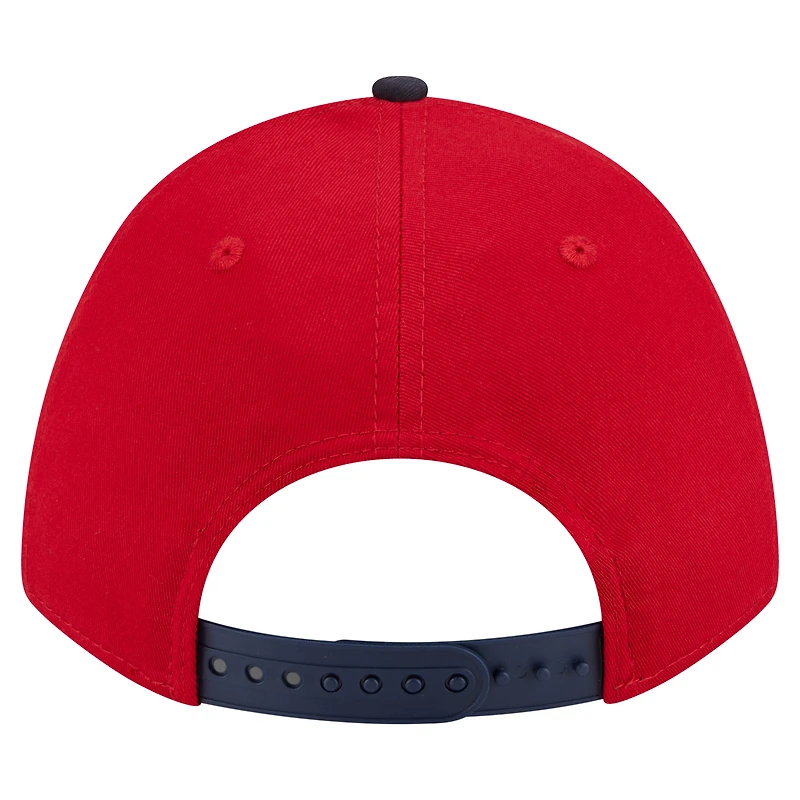 Casquette ajustable New Era Arch 9FORTY A-Frame M-Crown pour homme, rouge/bleu marine, des Cardinals de Saint-Louis