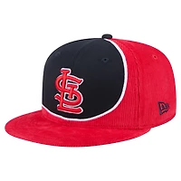 Men's New Era Red/Navy St. Louis Cardinals Retro Split Corduroy Snapback Hat