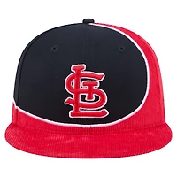 Men's New Era Red/Navy St. Louis Cardinals Retro Split Corduroy Snapback Hat