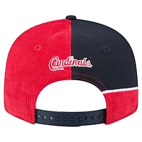 Men's New Era Red/Navy St. Louis Cardinals Retro Split Corduroy Snapback Hat