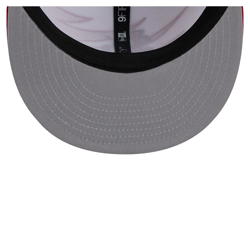 Casquette Snapback Jagged 9FIFTY rouge/blanc pour homme New Era des Cardinals de St. Louis
