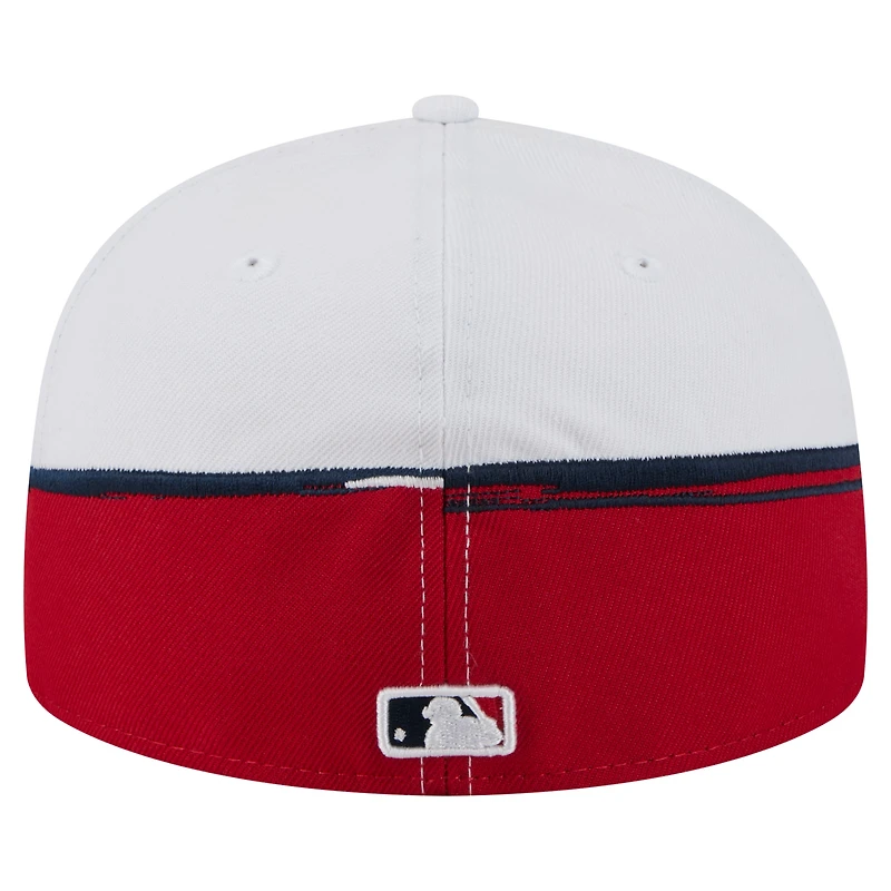 Casquette ajustée 59FIFTY Paint Stroke rouge/blanche New Era pour homme des Cardinals de Saint-Louis