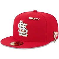 Casquette ajustée 59FIFTY Day 2025 rouge des Cardinals de Saint-Louis pour homme New Era avec épingles