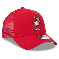 Casquette camionneur ajustable New Era rouge St. Louis Cardinals 2025 Big League Chew A-Frame 9FORTY pour homme
