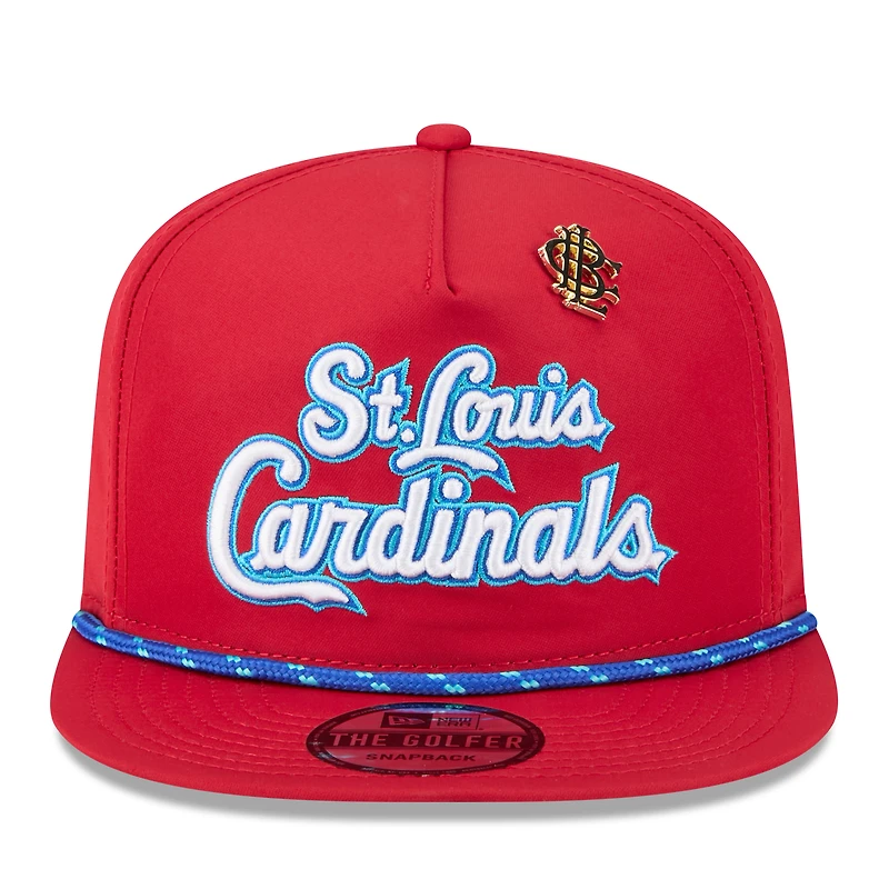Casquette snapback Big League Chew Golfer rouge New Era pour homme, Cardinals de Saint-Louis 2025