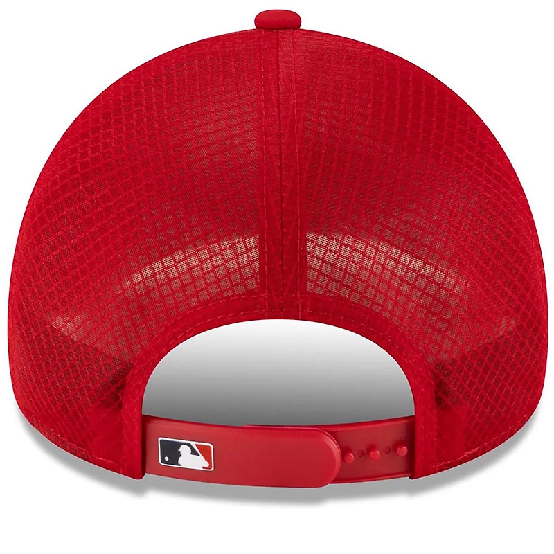 Men's New Era Red St. Louis Cardinals 2026 Batting Practice Apex 9FORTY Adjustable Trucker Hat